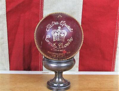 Vintage Extra Special County Crown Red Leather Cricket Ball Alfred Reader India