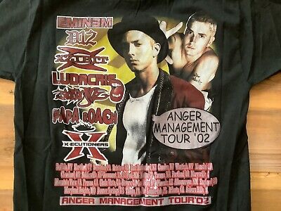 Vintage Eminem Anger Management 2002 concert tour promo shirt double sided  large