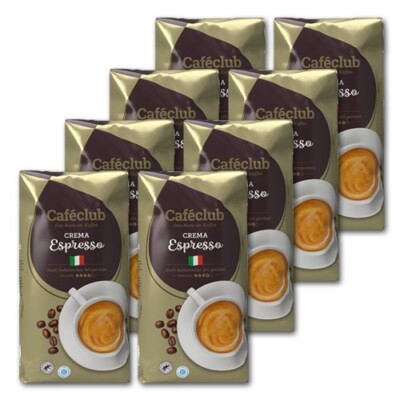 8 KG Caféclub Crema Espresso Kaffeebohnen