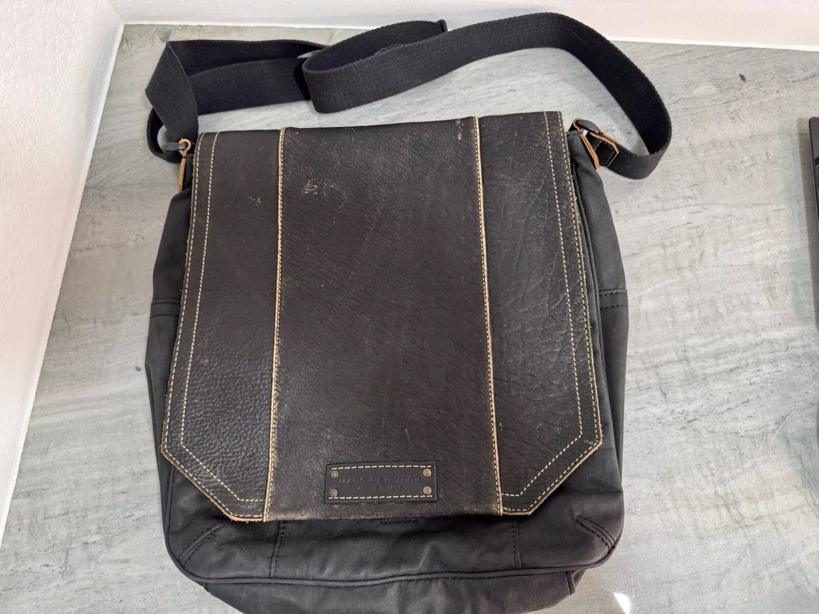 Marc New York Briefcase Laptop Messenger Bag Black