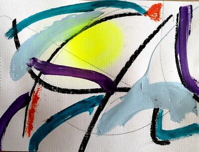 ABSTRAKTER EXPRESSIONIST 7R ORIGINAL GEMÄLDE NIGEL WASSER SIGNIERT KUNSTWERK KUNST