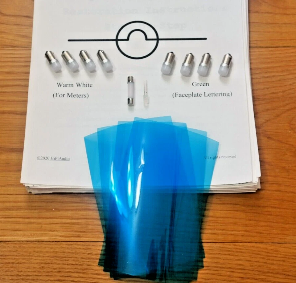 McIntosh MC2105 LED Actualización Bombillas Lámparas Gel Filtros INSTRUCCIONES Kit Set Foto 4 de 4