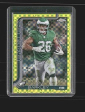 Marketplace image: 2025 Topps Chrome Saquon Barkley #248 Green/Yellow Superfractor Pattern GradingC