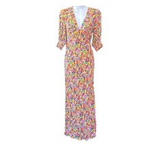 RIXO Maxi Dress Floral Painterly Dopamine Dressing Boho Chic Summer Artsy