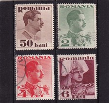 ROMANIA #436-439 USED KING CAROL II