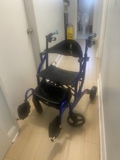 hub Manual Wheelchair Blue Aluminum Detachable Footrests Adult Indoor Mobility