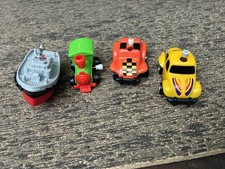 windup toy lot buggy , train, boat