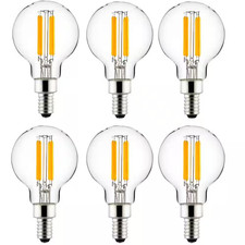 60-Watt Equivalent G16.5 Dimmable Candelabra E12 Base Globe Style Filament Clear