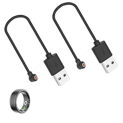 2er Pack 30cm Schwarz Magnetisches Ladekabel f??r Smart Ring 4,0m
