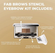 Duo Eyebrow Kit, Ultimate Brow Stencil Kit - Light Brown  Medium Brown - New