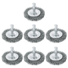 7pcs Wire Brush for Drill 2" Dia Abrasive Wire Wheel 1/4" Hex Shank Cup Brush