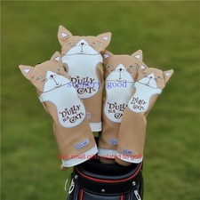 Cartoon lazy cat universal wood club cover golf club protective cover-