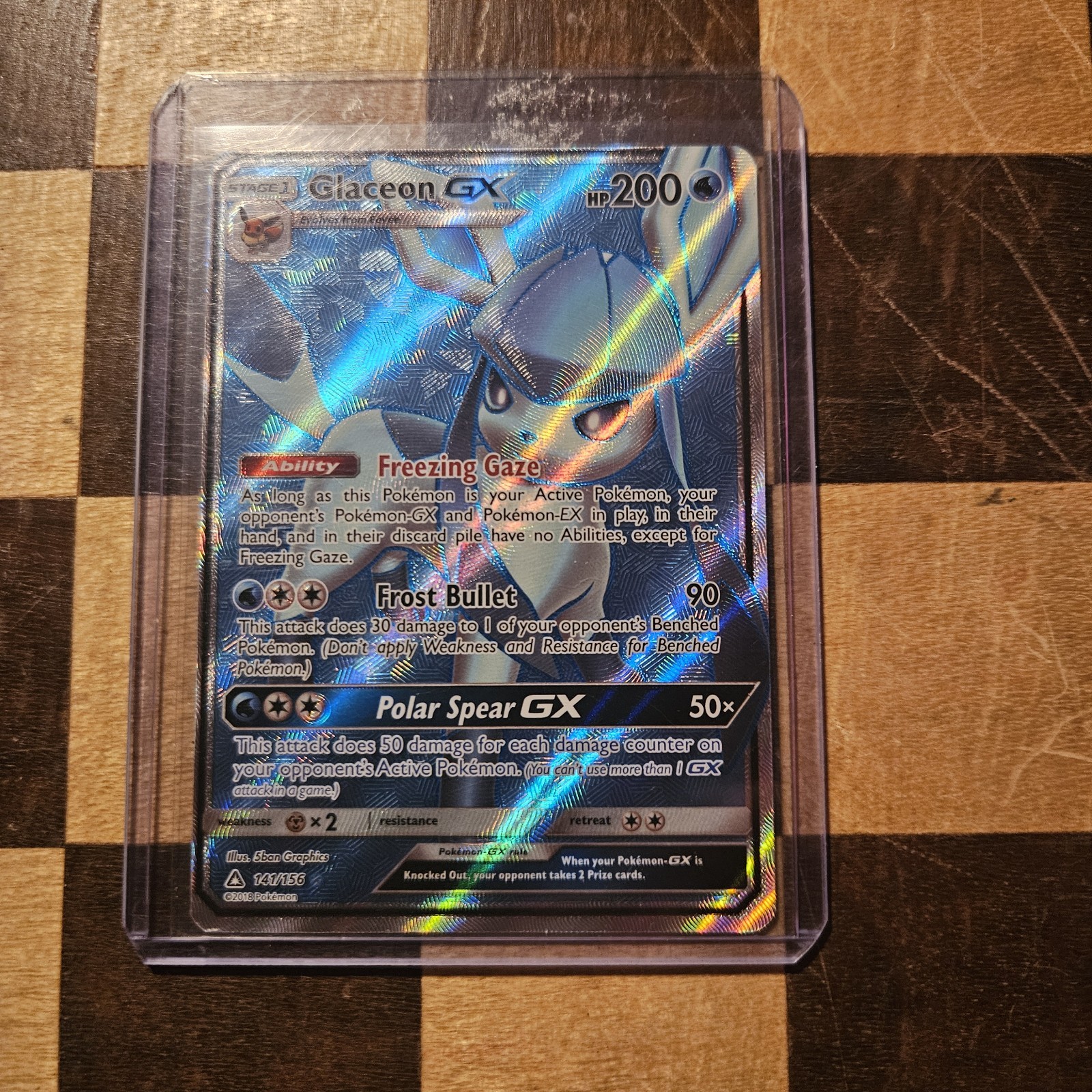 NM Glaceon GX (Full Art) from the Sun & Moon: Ultra Prism set, 141/156