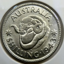 1943 s Shilling Coin - Choice Uncirculated Lustre - George V Silver