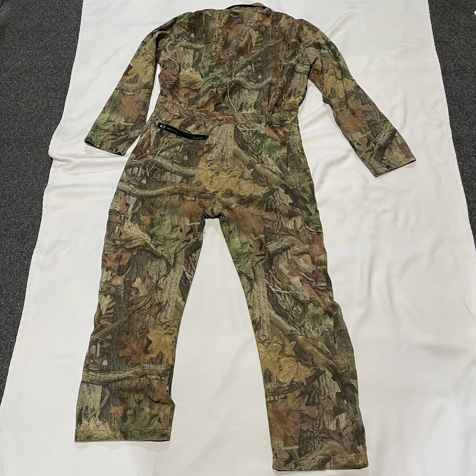 VTG Whitewater Outdoors Coveralls Mens 43x27 Realtree Camo Timber Hunting Work - Image 2 of 4