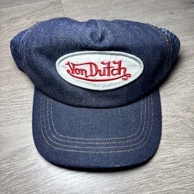 Vintage Von Dutch denim Y2K  Truck Hat cap Jeans Logo