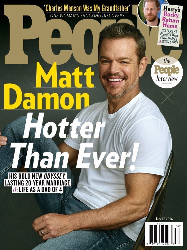 People Magazine   July 27th 2026: Matt Damon
