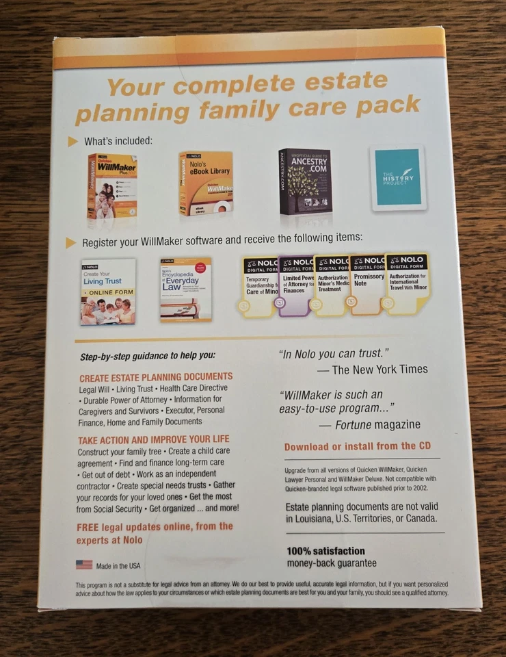 Новый в коробке запечатанный Quicken Will Maker премиум дома и семьи 2017 ПК программное обеспечение доставка бесплатно! - Изображение 2 из 2