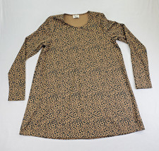 Show Me Your Mumu Mini Dress Womens XL Leopard Long Sleeve A Line Tunic Flowing
