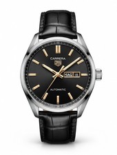 TAG Heuer Carrera Calibre 5 WBN2013 Automatic Black Dial Leather Strap 41mm