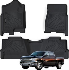 Floor Mats For 2007-2013 Chevy Silverado Gmc Sierra 1500 Crew Cab 2007-2014 25