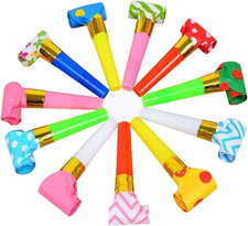 30 Pcs Party Blower Multicolor Musical Blowouts Whistles Funny Party Noisemakers