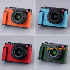 Handmade Half Case for Leica Q3 Leather Metal Insert Camera Retro Cover Milicase