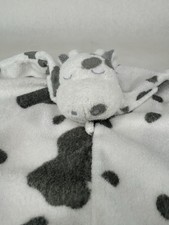 Angel Dear Cow Lovey White Gray 12" x 12" Plush Baby Security Blanket Soft Toy