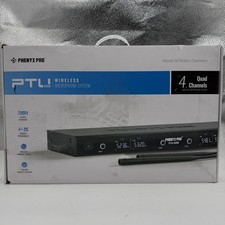 Phenyx Pro Wireless Microphone System, 4 Channel Wireless Mic Set PTU-5200-4B 