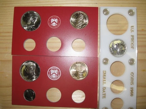 Lot of 2 2014 D Kennedy half dollar US Mint Silver Proof set + 2 Sacagawea dol.+