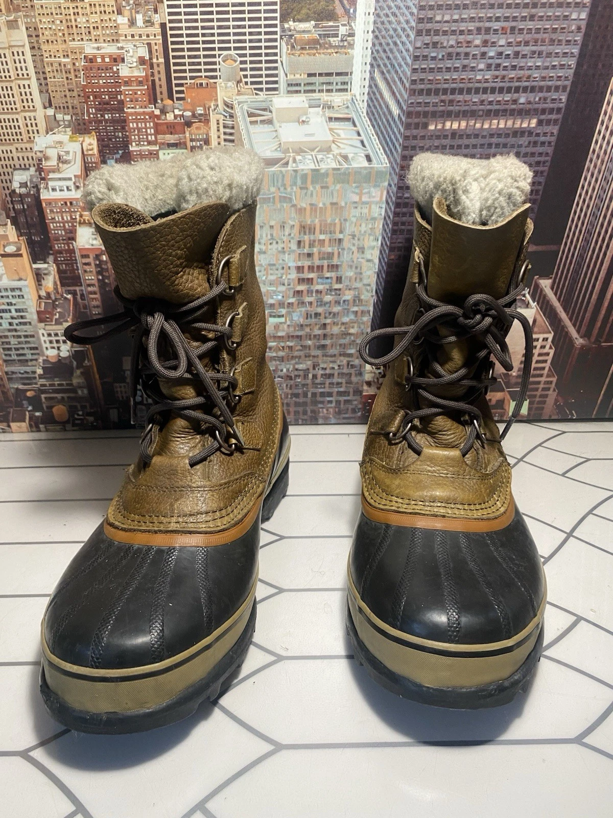 Men’s Sorel Boots Leather Sz 10 Winter Waterproof