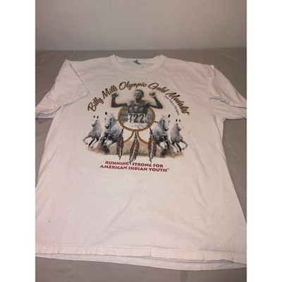 Billy Mills Olympic Gold Medalist T Shirt Running Strong Youth Size L