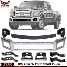 Front Bumper Chrome Kit With Brackets For 2011-2016 Ford F-250 F-350 Super Duty
