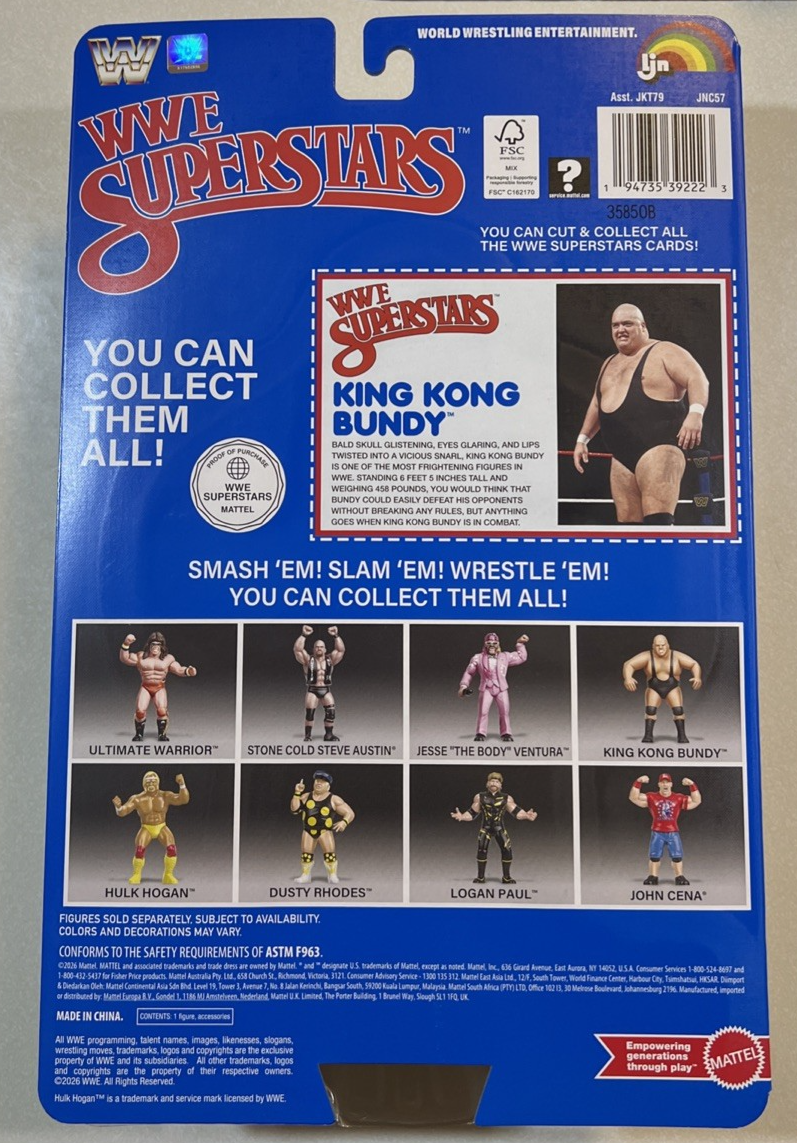 NEW 2026 WWE SUPERSTARS King Kong Bundy Black Card Chase | eBay