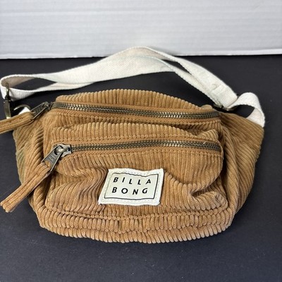 Billabong Brown Corduroy Fanny Pack Waist Bag Adjustable Streetwear Travel
