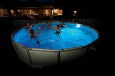 Lot 2x Lampes LED Magnétiques de Piscine Hors-Sol INTEX BESTWAY Liner Aimant - Photo 1/4