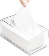 Clear Acrylic Tissue Box Holder for Bathroom, Kitchen, and Cars