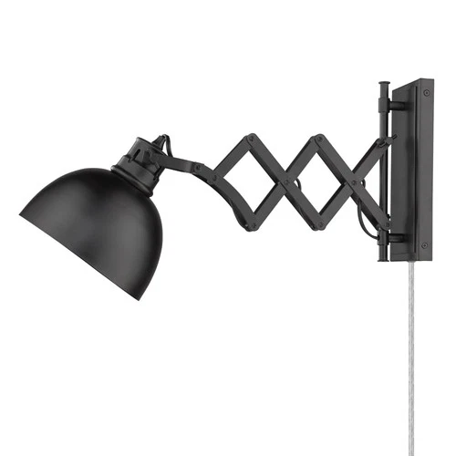 Hawthorn 1 Light Articulating Wall Sconce Matte Black with Matte Black Shade-... - Picture 4 of 7