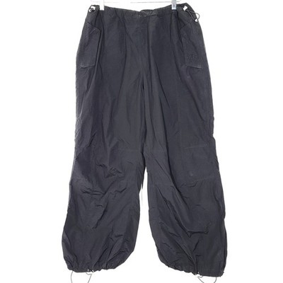 Misbhv Parachute Trousers Pants Drawstring Waistband and Cuffs Loose Fit Black L