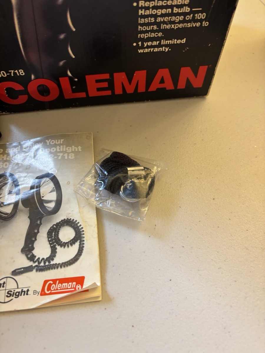 ライト・ランタン h820092HalogenSpotLight 5368a718 Vintage Coleman Nightsight 12 Volt Halogen Spotlight