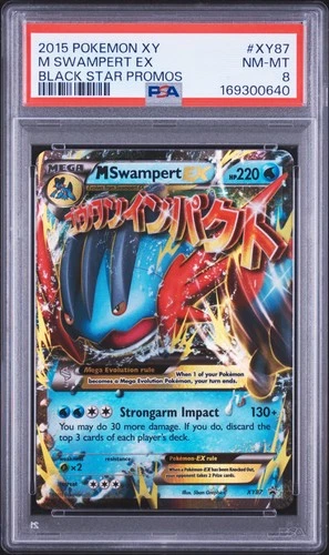 2015 POKEMON XY BLACK STAR PROMOS #XY87 M SWAMPERT EX PSA 8