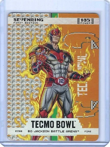 Bo Jackson Battle Arena Tecmo Bowl Sevenring Tom Brady Fire Logofoil 185 PWR TCG