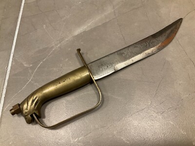 Vintage Brass Lion Head Knife Dagger Steel Blade India Made