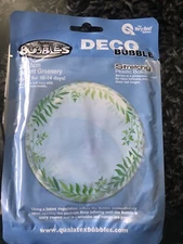 Elegant Greenery Deco Bubble Uninflated Helium Balloon