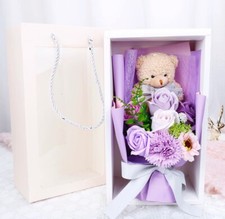 Flower Bouquet Soap Scent For Mother  s Day Valentines Purple