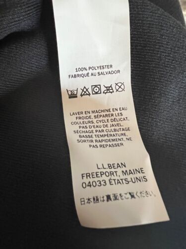 LLBEAN Fitness Fleece Jacket Pullover 1/4 Front Zipper Ink Black SZ SMALL NEW - Picture 16 of 16