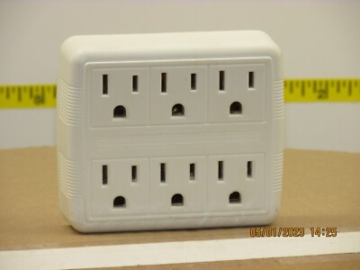 The listing is for:(1)Prime Elec.6-Outlet Wall Tap-White,Model# 001011(YLCT-7)-W
