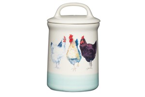 Vorratsdose, Teedose APPLE FARM mit Schaf Motiv weiß Keramik