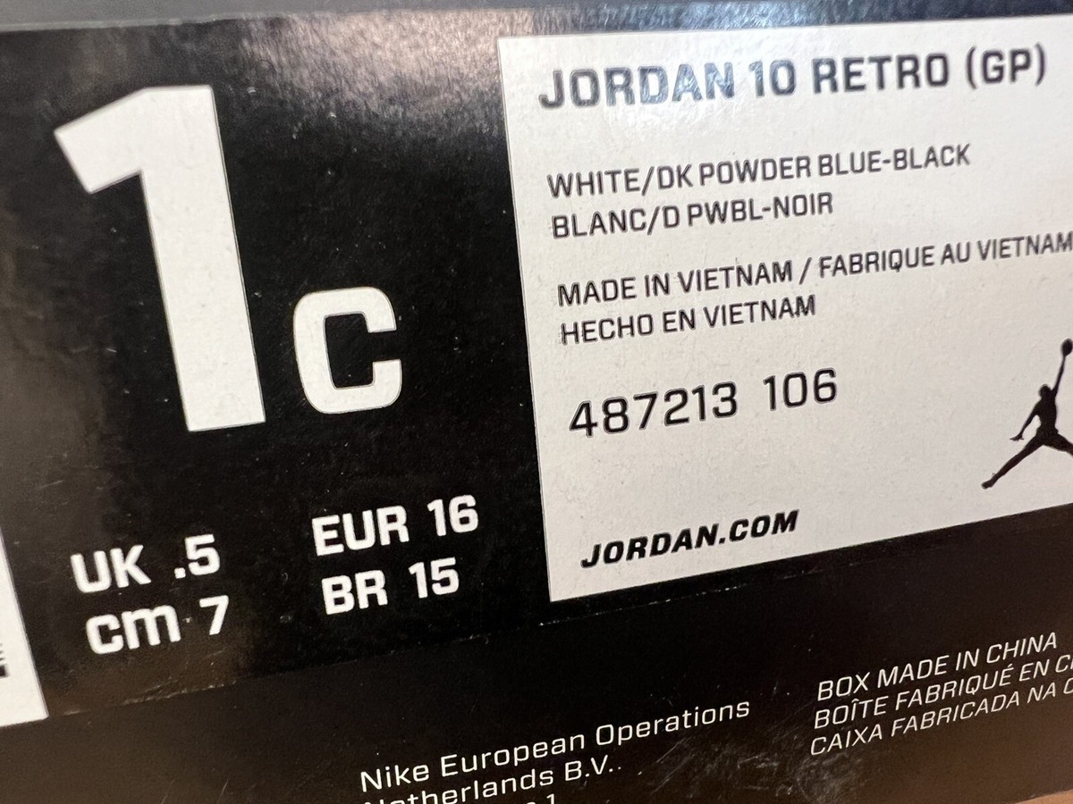 Jordan 10 Retro (Gp) Crib ベビージョーダン10 7cm Jordan 10