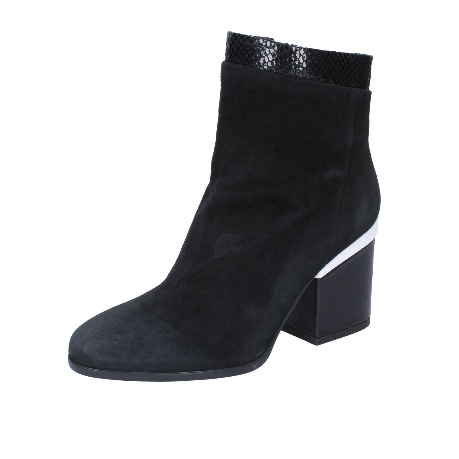 Details zu Scarpe donna HOGAN 35,5 EU stivaletti nero camoscio pelle BK687-35,5 Neuester Produktstandard